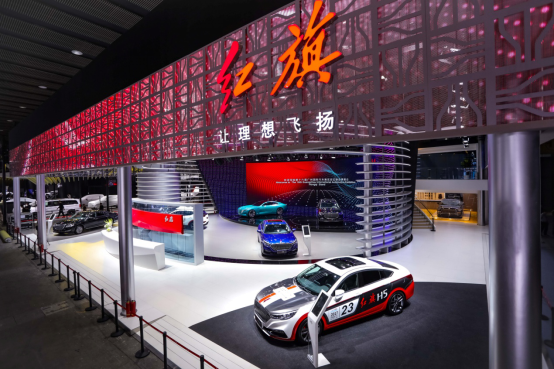 红旗品牌高档C级SUV红旗HS7亮相广州车展引领中国品牌向上 